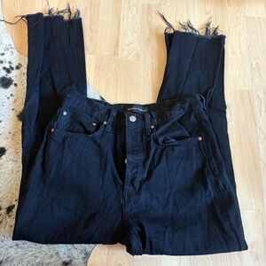 DENIM FORUM ARITZIA The Joni High Rise Loose Jeans Black Size 28